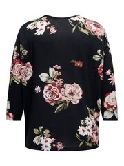 Женская кофта Only Carmakoma 15244420*02 5715433447630, черная/розовая цена и информация | Женские блузки, рубашки | pigu.lt