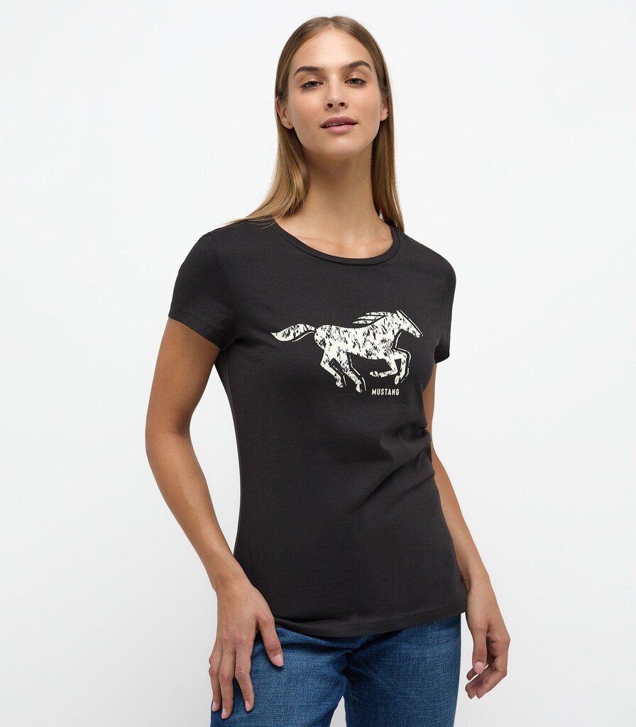 Mustang marškinėliai moterims 1014477*4137, juodi kaina ir informacija | Marškinėliai moterims | pigu.lt
