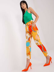 Женские светло-оранжевые брюки из ткани 2016103406456 цена и информация | Брюки | pigu.lt