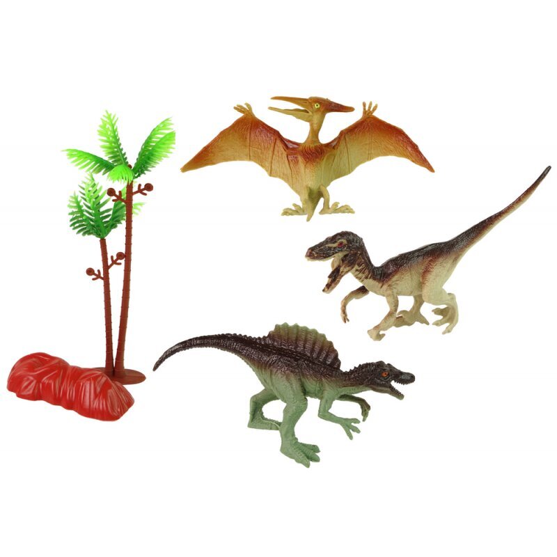 Dinozaurų figūrėlių rinkinys su priedais LeanToys, 8 vnt. цена и информация | Žaislai berniukams | pigu.lt