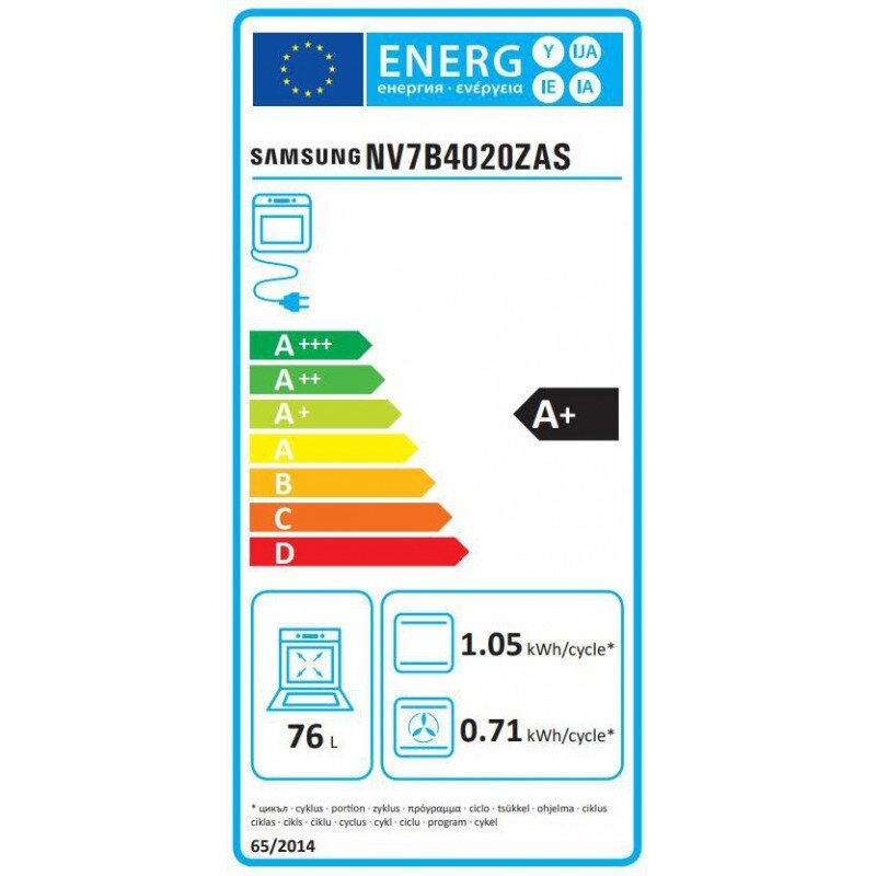 Samsung NV7B4020ZAS kaina ir informacija | Orkaitės | pigu.lt