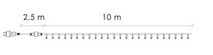 Новогодняя гирлянда, 200 светодиодов, 12.5 м цена и информация | Гирлянды | pigu.lt