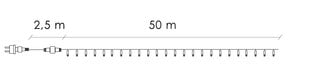 Kalėdinė girlianda, 1000 LED, 52.5 m kaina ir informacija | Girliandos | pigu.lt