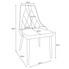 Кухонный стул Akord SJ.054, черный цена и информация | Стулья для кухни и столовой | pigu.lt