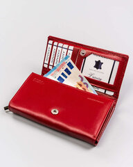женский кожаный кошелек r-rd-07-gcl-q-3813 red цена и информация | Женские кошельки, держатели для карточек | pigu.lt