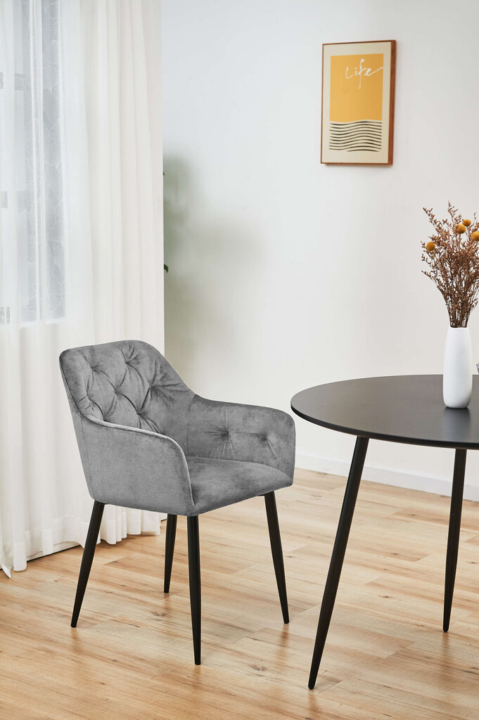 2-ių kėdžių komplektas Akord SJ.030, pilkas kaina ir informacija | Virtuvės ir valgomojo kėdės | pigu.lt