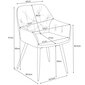 2-ių kėdžių komplektas Akord SJ.030, pilkas kaina ir informacija | Virtuvės ir valgomojo kėdės | pigu.lt