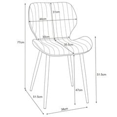 Кухонный стул Akord SJ.17, розовый цена и информация | Стулья для кухни и столовой | pigu.lt