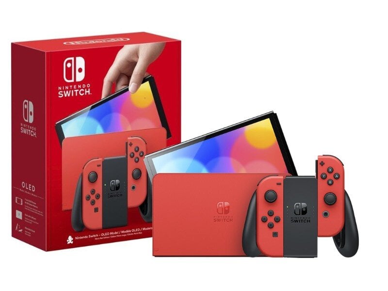 Nintendo Switch OLED konsolė - Mario Red Edition kaina ir informacija | Žaidimų konsolės | pigu.lt
