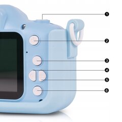 Vaikiškas skaitmeninis fotoaparatas MalPlay Vienaragis su žaidimais, mėlynas kaina ir informacija | Žaislai mergaitėms | pigu.lt
