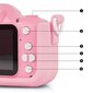 Vaikiškas skaitmeninis fotoaparatas MalPlay Vienaragis su žaidimais, rožinis kaina ir informacija | Žaislai mergaitėms | pigu.lt