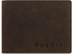 Кошелек Bugatti Luca с клапаном и RFID-защитой из натуральной кожи, коричневый цена и информация | Мужские кошельки | pigu.lt
