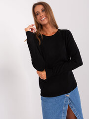 женский черный приталенный свитер с высоким воротником цена и информация | Женские кофты | pigu.lt