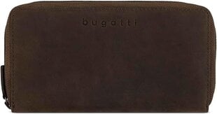 Moteriška ilga odinė piniginė su užtrauktuku su Rfid apsauga Bugatti Luca, ruda kaina ir informacija | Piniginės, kortelių dėklai moterims | pigu.lt