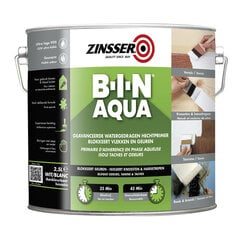 Dėmių, kvapų blokatorius vandens pagrindu ZINSSER® B-I-N AQUA baltos spalvos. цена и информация | Грунтовки, шпатлевки и др. | pigu.lt