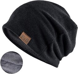 Kepurė vyriška su šiltu pamušalu Billion Xin, juoda kaina ir informacija | Vyriški šalikai, kepurės, pirštinės | pigu.lt