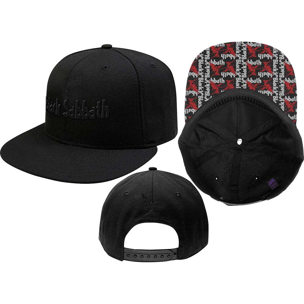 Beisbolo kepuraitė. BLACK SABBATH UNISEX SNAPBACK CAP: LOGO & DEMON kaina ir informacija | Vyriški šalikai, kepurės, pirštinės | pigu.lt