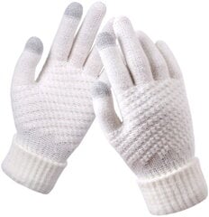 Женские зимние перчатки К92, белые цена и информация | Женские перчатки | pigu.lt