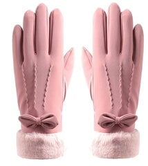 Женские зимние перчатки К93, розовые цена и информация | Женские перчатки | pigu.lt