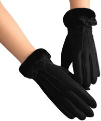 Женские зимние перчатки К93, черные цена и информация | Женские перчатки | pigu.lt