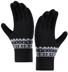 Женские зимние перчатки К78, черные цена и информация | Женские перчатки | pigu.lt