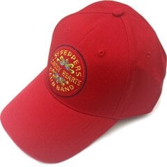 Бейсболка THE BEATLES UNISEX BASEBALL CAP: SGT PEPPER DRUM (RED) цена и информация | Мужские шарфы, шапки, перчатки | pigu.lt