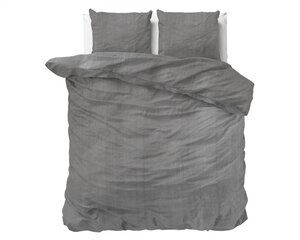 Комплект постельного белья 140x220см Denim Stone Washed, серый, 100 % хлопок, потертый с камнями цена и информация | Комплекты постельного белья | pigu.lt