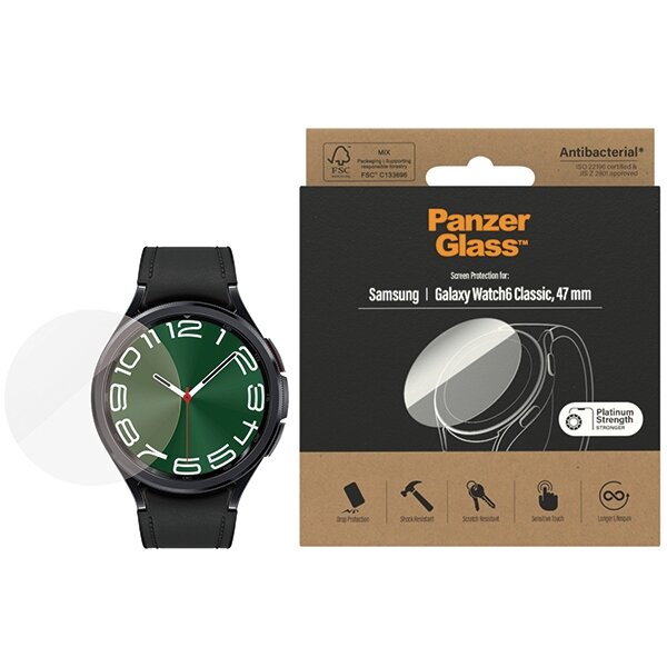 PanzerGlass Galaxy Watch6 Classic 47mm kaina ir informacija | Išmaniųjų laikrodžių ir apyrankių priedai | pigu.lt