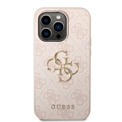 Guess PU 4G Metal Logo Case for iPhone 15 Pro Max Pink цена и информация | Чехлы для телефонов | pigu.lt
