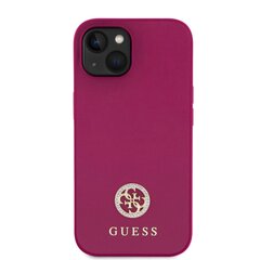 Guess PU 4G Strass Metal Logo Case for iPhone 15 Pro Max Pink цена и информация | Чехлы для телефонов | pigu.lt