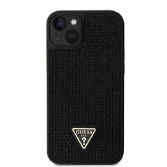 Guess Rhinestones Triangle Metal Logo Case for iPhone 15 Plus Black цена и информация | Чехлы для телефонов | pigu.lt