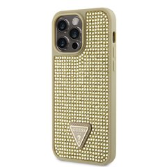 Guess Rhinestones Triangle Metal Logo Case for iPhone 15 Pro Max Pink цена и информация | Чехлы для телефонов | pigu.lt