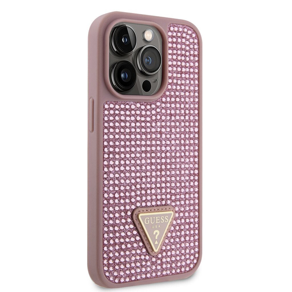 Guess Rhinestones Triangle Metal Logo Case kaina ir informacija | Telefono dėklai | pigu.lt