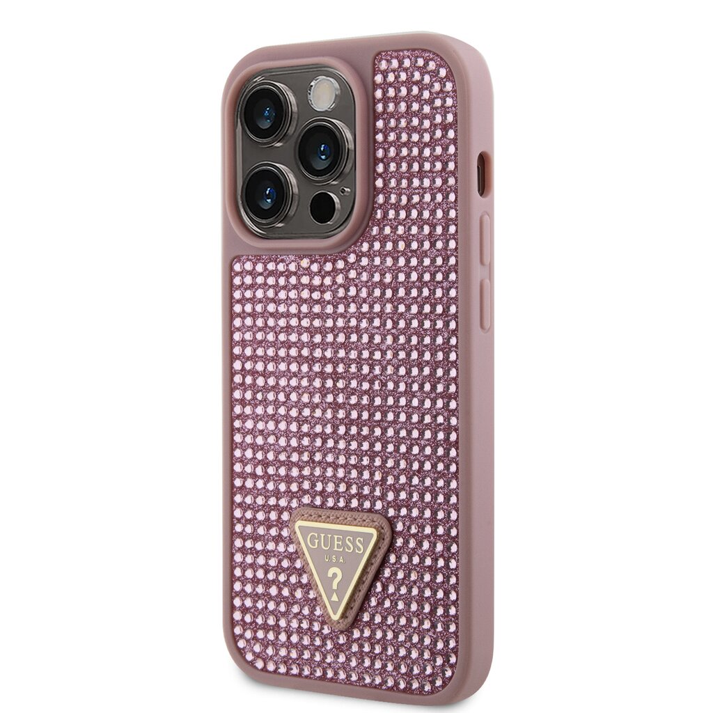 Guess Rhinestones Triangle Metal Logo Case kaina ir informacija | Telefono dėklai | pigu.lt