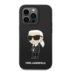 Karl Lagerfeld Liquid Silicone Ikonik NFT Case for iPhone 15 Pro Max Black цена и информация | Чехлы для телефонов | pigu.lt