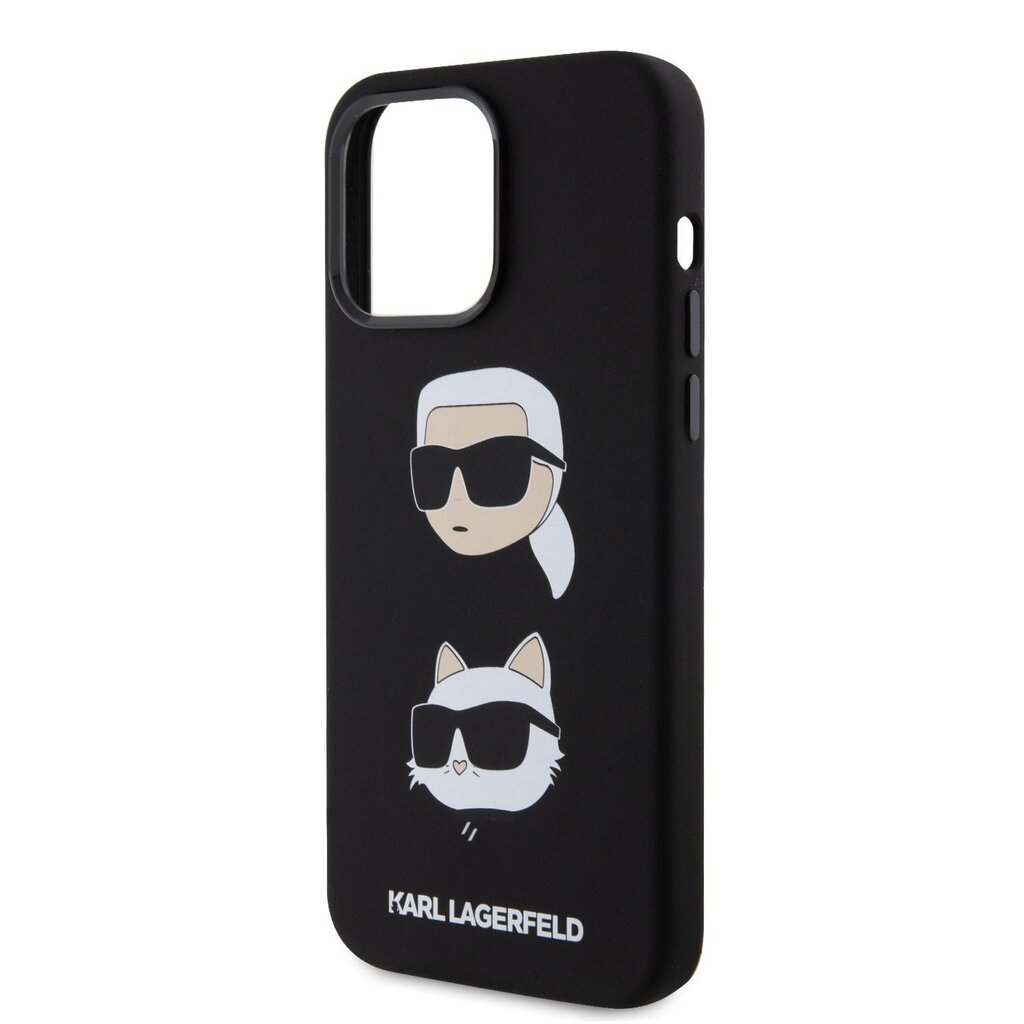 Karl Lagerfeld Liquid Silicone Karl and Choupette Heads Case цена и информация | Telefono dėklai | pigu.lt