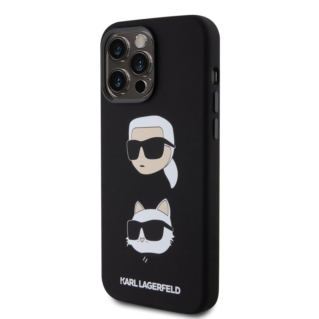 Karl Lagerfeld Liquid Silicone Karl and Choupette Heads Case цена и информация | Telefono dėklai | pigu.lt