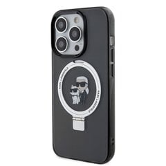 Karl Lagerfeld Ringstand Karl and Choupette MagSafe Case for iPhone 15 Pro Black цена и информация | Чехлы для телефонов | pigu.lt