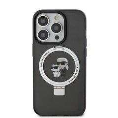 Karl Lagerfeld Ringstand Karl and Choupette MagSafe Case for iPhone 15 Pro Black цена и информация | Чехлы для телефонов | pigu.lt