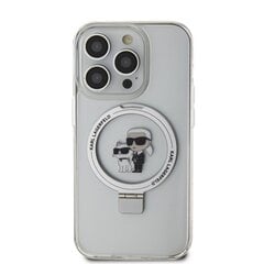 Karl Lagerfeld Ringstand Karl and Choupette MagSafe Case for iPhone 15 Plus White цена и информация | Чехлы для телефонов | pigu.lt