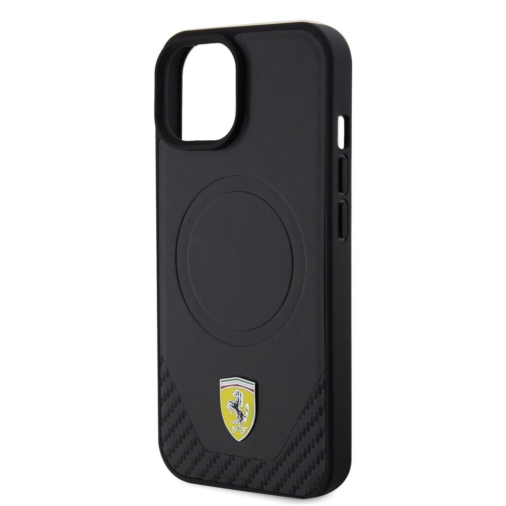 Ferrari PU Leather Bottom Carbon Mag kaina ir informacija | Telefono dėklai | pigu.lt