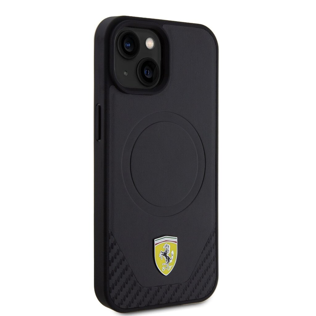 Ferrari PU Leather Bottom Carbon Mag цена и информация | Telefono dėklai | pigu.lt