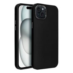 Силиконовый задний чехол Fusion Frame для Apple Iphone 15 Pro черный цена и информация | Чехлы для телефонов | pigu.lt