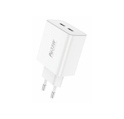 Foneng Wall charger EU50 - 2xType C - PD 35W 3A white цена и информация | Зарядные устройства для телефонов | pigu.lt