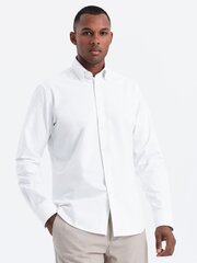 рубашка мужская тканевая oxford regular - белая v1 om-shos-0114 цена и информация | Рубашка мужская | pigu.lt