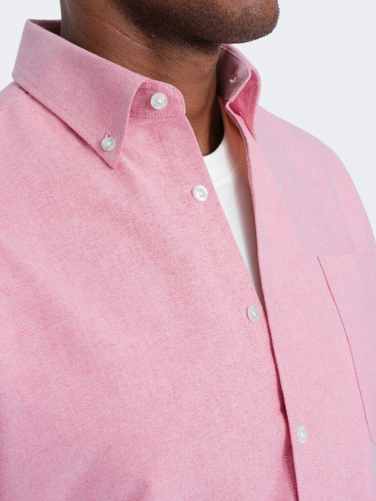 Marškiniai vyrams Ombre Clothing 123615-7, rožiniai kaina ir informacija | Vyriški marškiniai | pigu.lt