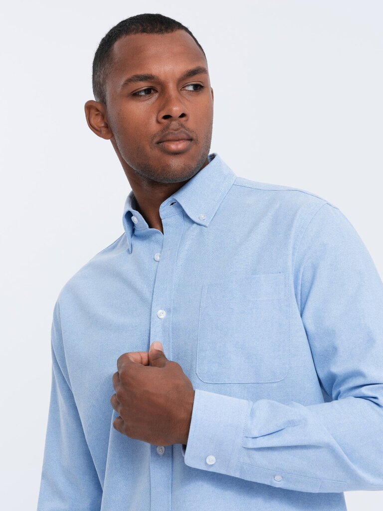 Marškiniai vyrams Ombre Clothing 123614-7, mėlyni kaina ir informacija | Vyriški marškiniai | pigu.lt