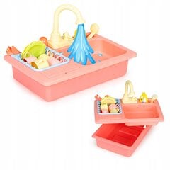 Žaislinė kriauklė su čiaupu ir priedais Multistore, oranžinė kaina ir informacija | Žaislai mergaitėms | pigu.lt