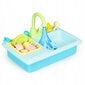 Žaislinė virtuvės kriauklė su čiaupu ir priedais Multistore, mėlyna kaina ir informacija | Žaislai mergaitėms | pigu.lt