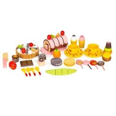 Деревянный набор конфет, вырезка торта, 29 предметов цена и информация | Игрушки для девочек | pigu.lt